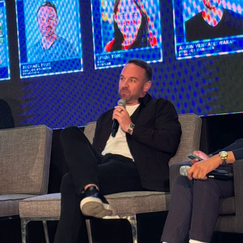 Mike True speaking on a panel